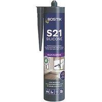 Bostik S21 Multipurpose Silicone Sealant Black 310ml (933JE)