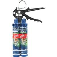 Rawlplug R-KEM-II-300-P2G6N Resin & Heavy Duty Gun 2 x 300ml (933JF)