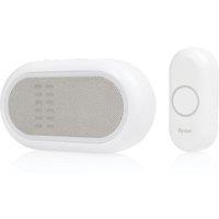Byron DBY-23561BS Battery-Powered Wireless Portable Door Chime White (933KW)