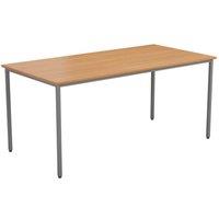 TC Group Rectangular Office Table Beech/Silver 1800mm x 800mm (933TT)