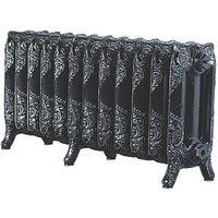 Arroll 470mm x 994mm 3685BTU Black / Silver Cast Iron 3 Column Radiator (9341P)