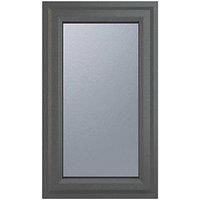 Crystal Left-Hand Opening Obscure Triple-Glazed Casement Anthracite on White uPVC Window 610mm x 965mm (934JN)