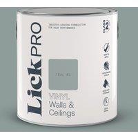LickPro 2.5Ltr Teal 01 Vinyl Matt Emulsion Paint (934TM)