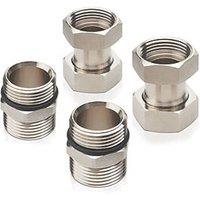 JG Underfloor 2 Port Manifold Extension Kit Brushed Steel (934TY)