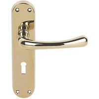 Serozzetta Ibra Lever on Backplate Lock Pair Polished Brass (93551)