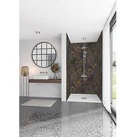 Splashwall Elite Volcanic Stone Postformed Bathroom Wall Panel Stone Brown 2420mm x 1200mm x 10mm (935KU)