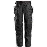 Snickers 6224 Canvas Stretch Trousers Black 38" W 32" L (935RF)