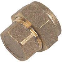 Flomasta Brass Compression Stop Ends 15mm 10 Pack (93637)