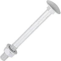 Timco Exterior Coach Bolts Carbon Steel Organic Silver Coating M12 x 130mm 10 Pack (936KG)