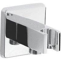 Bristan Easyfit Contemporary Square Shower Wall Outlet with Handset Holder Bracket Chrome 80mm (936RH)