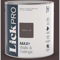 LickPro Max+ 2.5Ltr Purple 03 Eggshell Emulsion Paint (936TM)
