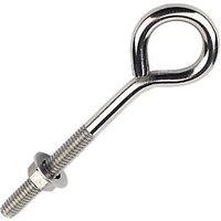 Essentials Marine Eye Bolts Satin Stainless Steel 8mm x 80mm 5 Pack (93721)