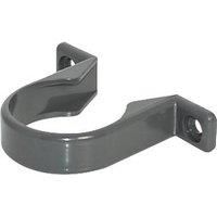 FloPlast Solvent Weld Pipe Clips Anthracite Grey 32mm 20 Pack (937KJ)