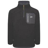 JCB Trade 1/4 Zip Tech Fleece Black X Large 46-48" Chest (937RX)