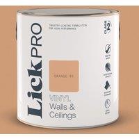 LickPro 2.5Ltr Orange 03 Vinyl Matt Emulsion Paint (937TM)