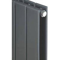 Ximax 1200mm x 595mm 3689BTU Anthracite Vertical Designer Radiator (9389H)