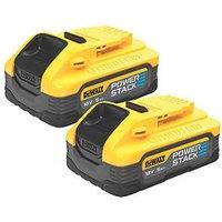 DeWalt DCBP518H2-XJ 18V 5.0Ah Li-Ion PowerStack Battery Kit 2 Pack (938FU)