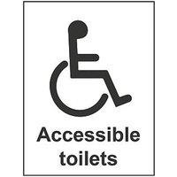 Essentials "Accessible Toilets" Sign 200mm x 150mm (938HL)