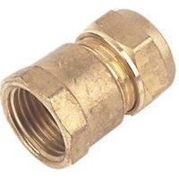 Flomasta Brass Compression Adapting Female Coupler 15mm x 1/2" (93992)