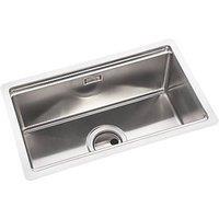 Abode Studio 1 Bowl Stainless Steel Undermount & Inset Kitchen Sink 500mm x 300mm (939RK)