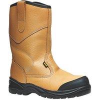 Site Gravel Size 6 Tan Steel Toe Cap Safety Rigger Boots (94095)