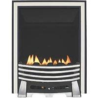 Focal Point Elysee Chrome Rotary Control Gas Inset Flueless Fire 497mm x 620mm (9411H)