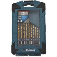 Erbauer Straight Shank Metal Drill Bits 13 Piece Set (9419V)