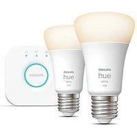 Philips Hue E27 A19 LED Smart Lighting Starter Kit 9W 806lm 2 Pack (941PP)
