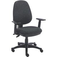 TC Group Versi Medium Back Operator Chair with Adjustable Arms Charcoal (941TT)