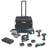 Erbauer E18-6KA 18V 3 x 4.0Ah Li-Ion EXT Brushless Cordless 6 Piece Kit (942HP)