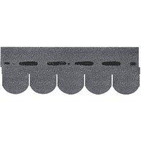 Roof Pro Grey Round Bitumen Roof Shingles 1m x 340mm 16 Pack (942KW)