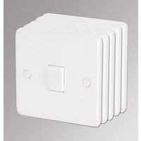LAP 10AX 1-Gang 2-Way Light Switch White 5 Pack (94432)
