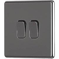 Arlec 10A 2-Gang 2-Way Light Switch Black Nickel (944RU)