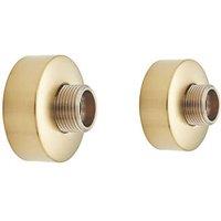 Highlife Bathrooms Round Shower Brackets Brushed Brass (944TJ)