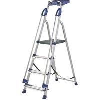 Werner Aluminium 1.45m 4 Step Platform Step Ladder With Handrail (946CJ)
