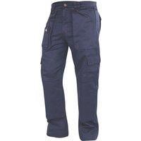 Lee Cooper LCPNT206 Multi Pocket Cargo Trousers Navy 42" W 33" L (946HU)
