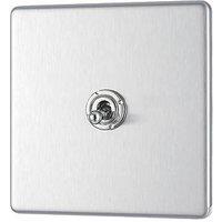 LAP 20A 16AX 1-Gang 2-Way Toggle Switch Brushed Stainless Steel (946PN)