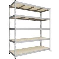 RB Boss Fastlok UDL/GALV 5-Tier Metal Garage Shelving Unit 1600mm x 600mm x 1800mm (946TW)