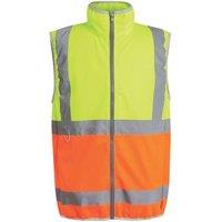 Regatta Pro Zip Collar Hi-Vis Vest Yellow/Orange 2X Large 47 Chest (946VF)