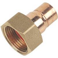 Flomasta Copper End Feed Straight Tap Connector 15mm x 3/4" (94798)