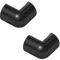 D-Line Black Micro+ Trunking External Bends 20mm x 10mm 2 Pack (947RA)