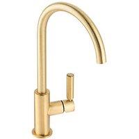 Abode Globe Single Lever Mono Mixer Kitchen Tap Brushed Brass (947RK)