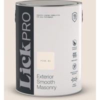LickPro 5Ltr Smooth Pink 01 Masonry Paint (947TM)