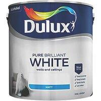 Dulux Matt Pure Brilliant White Emulsion Paint 2.5Ltr (9481V)