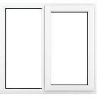 Crystal Right-Hand Opening Clear Double-Glazed Casement White uPVC Window 1190mm x 1190mm (948JK)