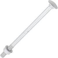 Timco Exterior Coach Bolts Carbon Steel Organic Silver Coating M8 x 130mm 10 Pack (948KG)