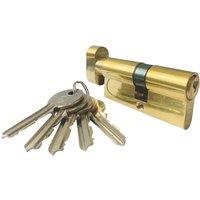 Smith & Locke 6-Pin Cylinder Thumbturn Lock 35-35 (70mm) Polished Brass (948TE)