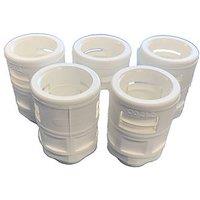 Deta Male Corrugated Conduit Adaptors 20mm White 5 Pack (949PV)