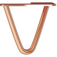 Rothley 2-Pin Hairpin Furniture Leg Polished Copper 100mm (950PP)