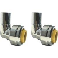 ETAL Brass Push-Fit Equal 90 Chrome Stem Elbow 15mm 2 Pack (950YU)